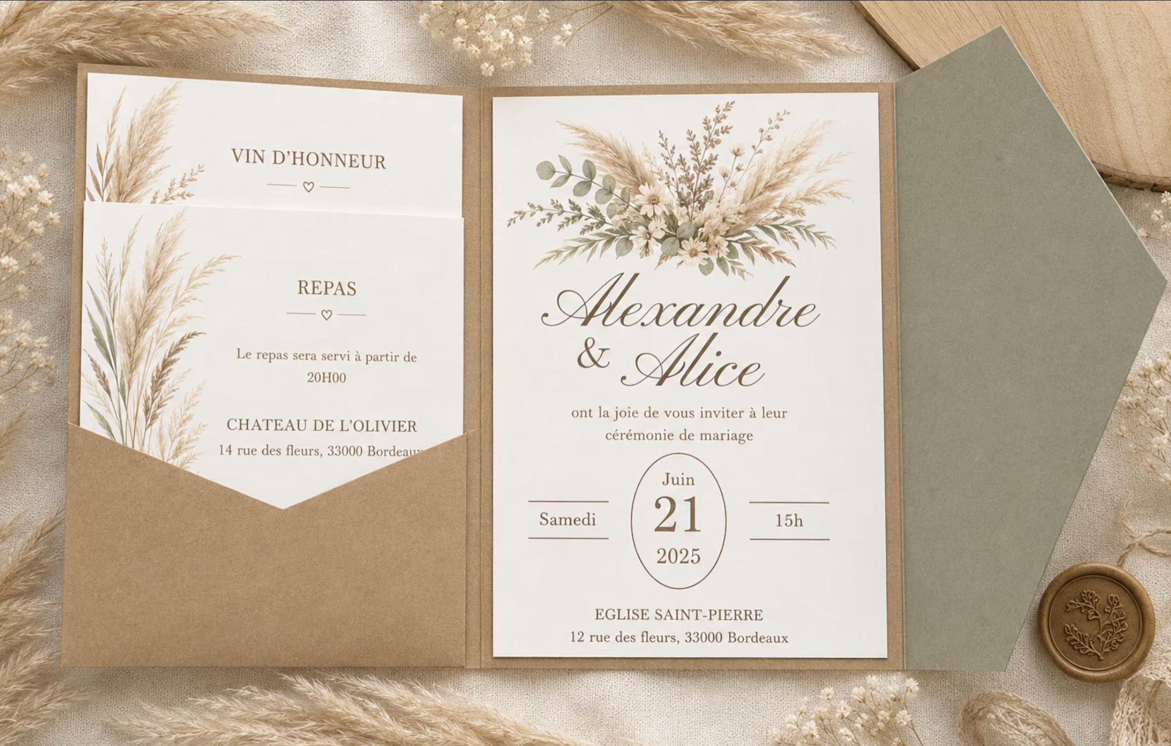 Faire-Part Mariage Élégant