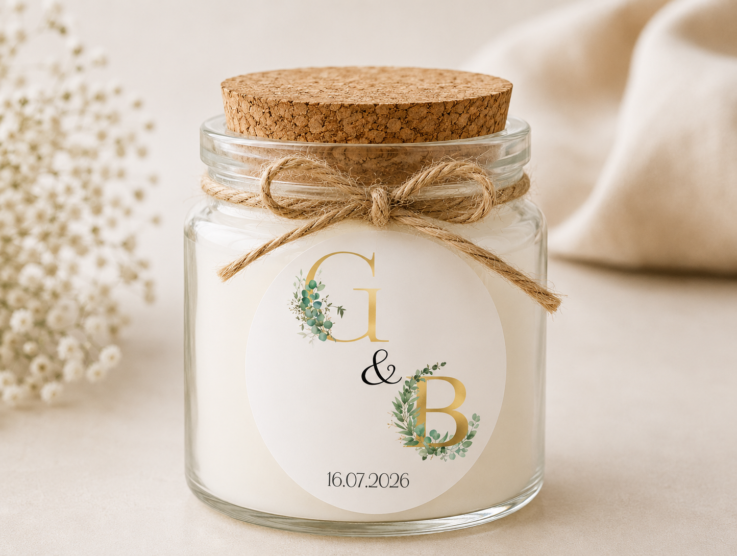 Mini bougie personnalisée
