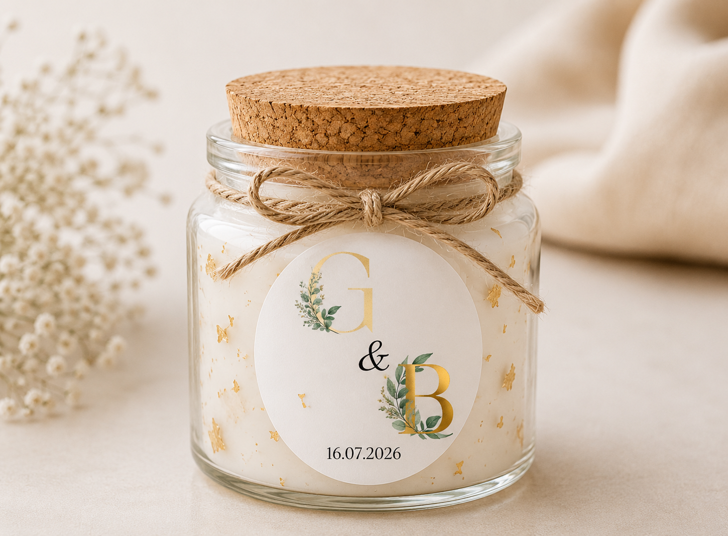 Mini bougie personnalisée