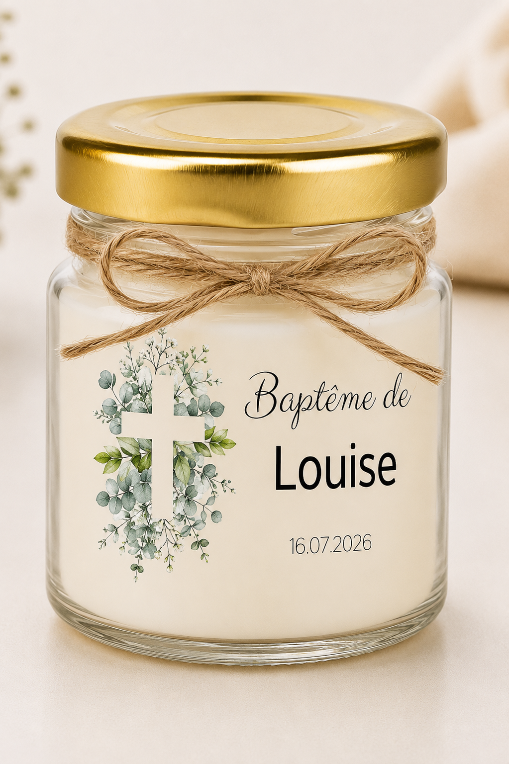 Mini bougie personnalisé Mystère & Malice Studio