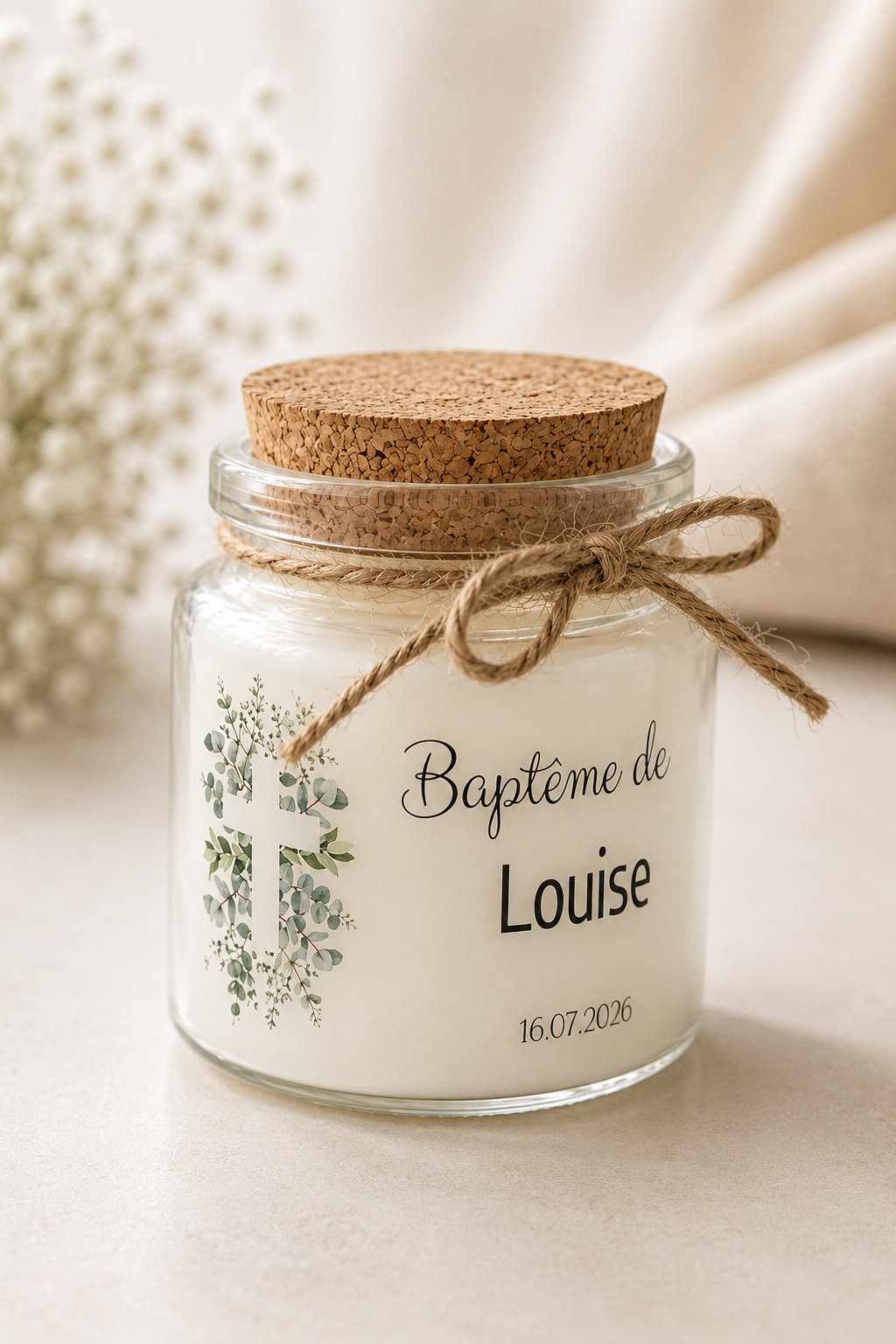 Mini bougie personnalisée