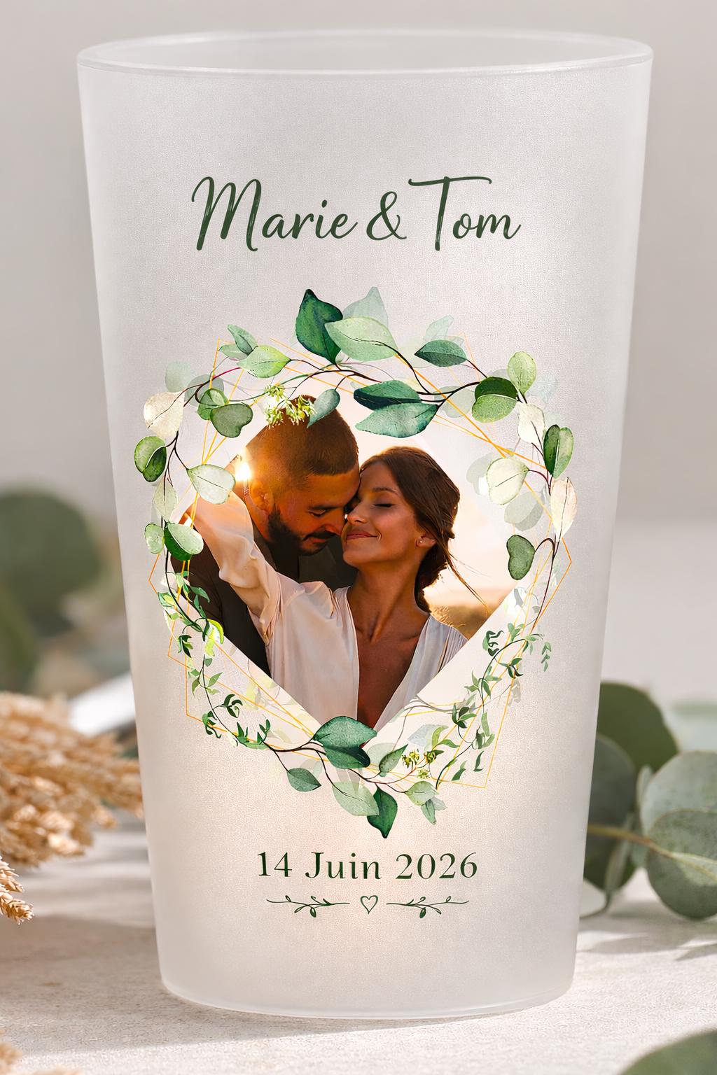 Gobelet mariage personnalisé photo