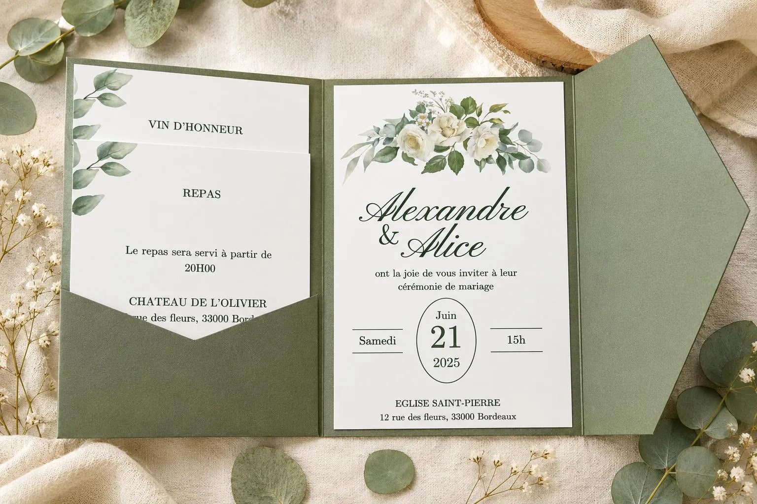 Faire-Part Mariage Élégant